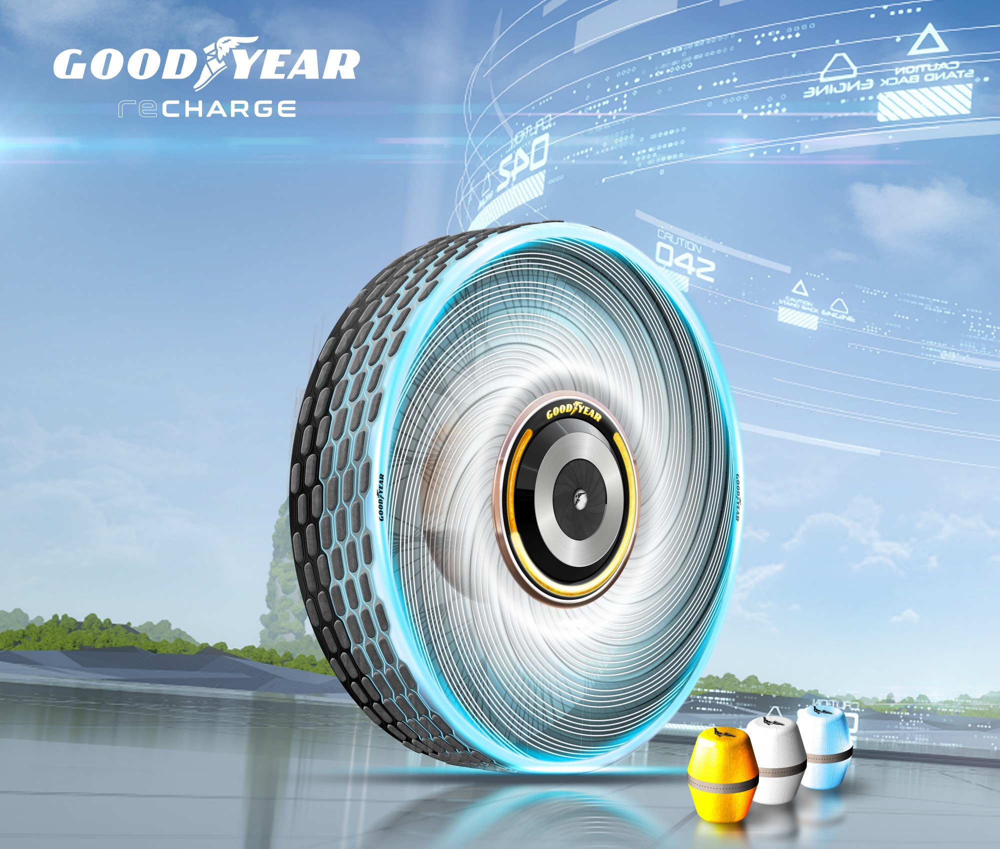 Goodyear reCharge – banden wisselen wordt makkelijk met op maat gemaakte capsules die de banden vernieuwen. - EV-banden.nl